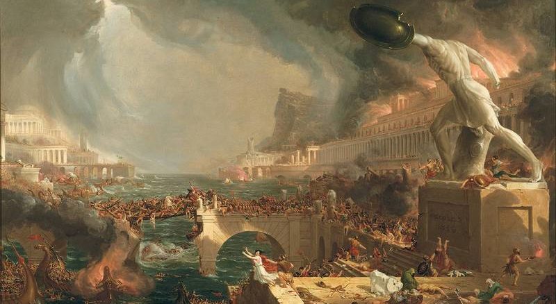 Thomas Cole: Die Zerstörung des Römischen Reiches, 1836