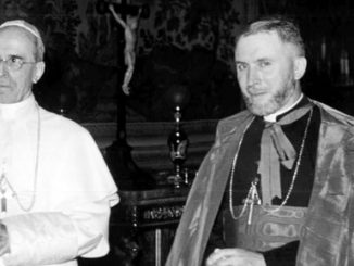Erzbischof Marcel Lefebvre mit Papst Pius XII.