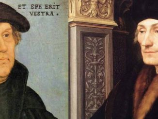 Martin Luther von Lucas Cranach und Erasmus von Rotterdam von Hans Holbein.