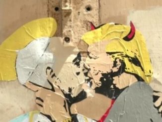 Mural in der Nähe des Vatikans: "Kuß zwischen Papst Franziskus und US-Präsident Donald Trump"