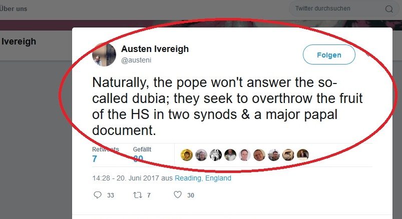 Austen Ivereigh betätigt sich als päpstlicher "Chupamedia" und beschimpft Papstkritiker.