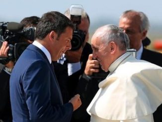 Papst Franziskus und Matteo Renzi (August 2014)