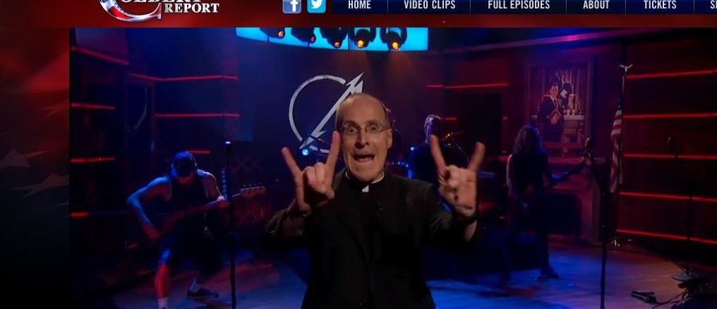 Der Jesuit P. James Martin kündigt die Rockband Metallica an (2013)