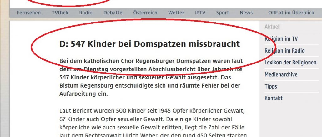 Regensburger Domspatzen: Ein Bericht und die "Zufälle"