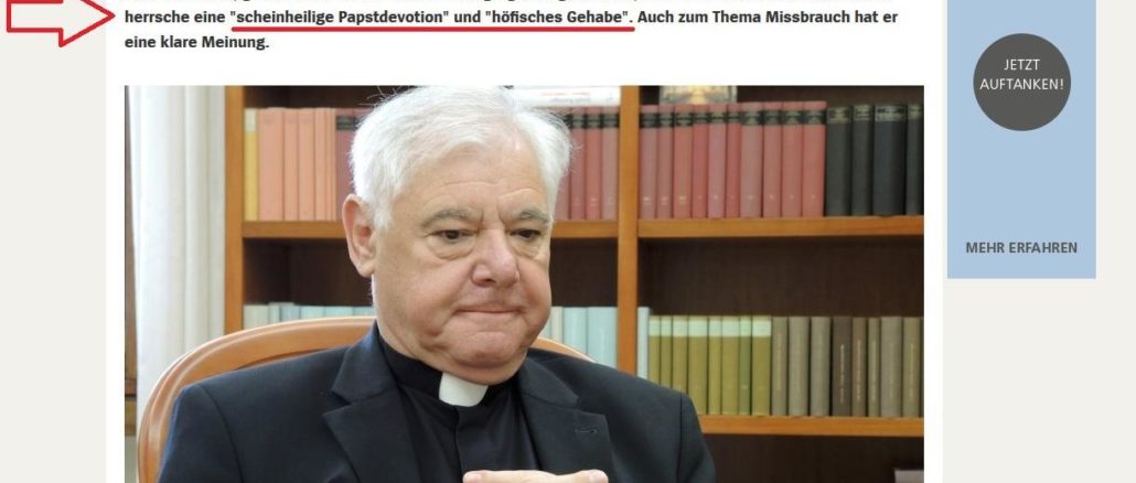 Kardinal Müller und der Kult um Papst Franziskus.