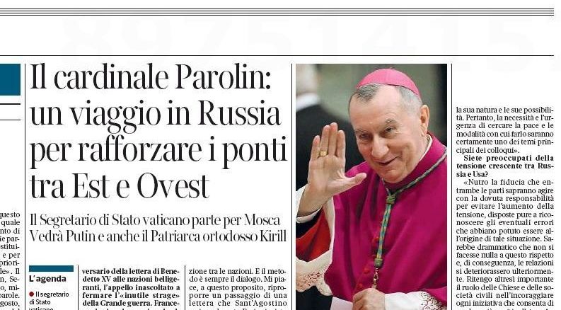 Kardinal Parolin auf dem Weg nach Moskau, um Papst-Besuch vorzubereiten.