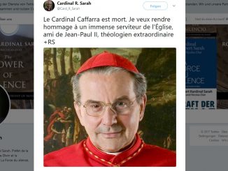 Kardinal Robert Sarah zum Tod von Kardinal Caffarra