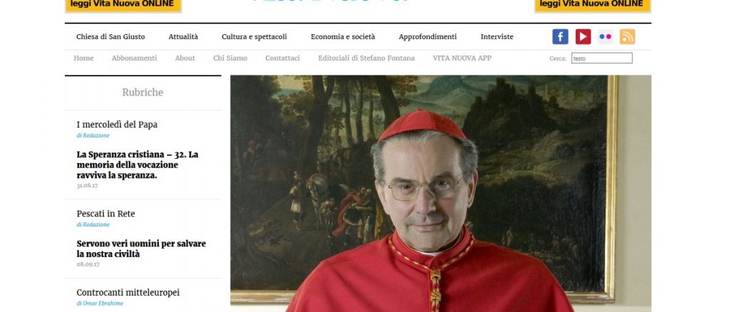 Erzbischof Giampaolo Crepaldi von Triest zum Tod von Kardinal Carlo Caffarra.