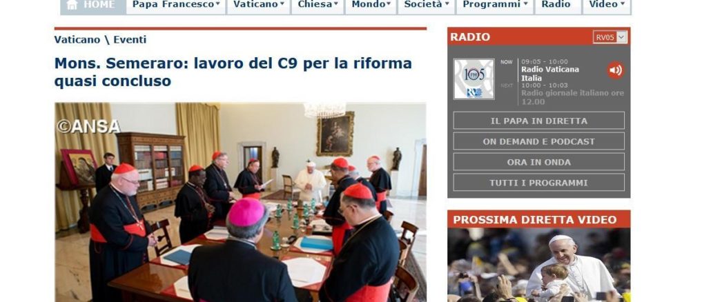 C9-Kardinalsrat: Vorschläge zu Kurienreform liegen zu "drei Viertel" vor.