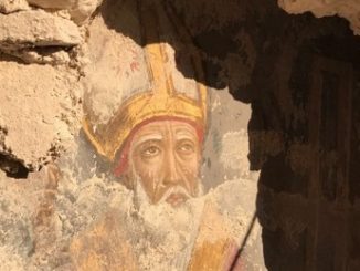 Neuentdeckte Fresken: der heilige Benedikt von Nursia