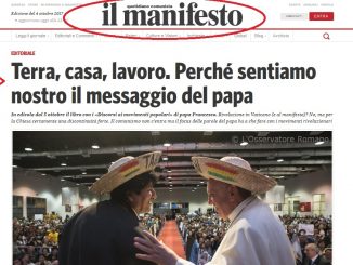 "Revolution im Vatikan", schreibt Il Manifesto, die "Kommunistische Tageszeitung", im Zusammenhang mit dem heute in Zusammenarbeit mit Papst Franziskus herausgegeben Buch mit Papst-Reden an die "Volksbewegungen"