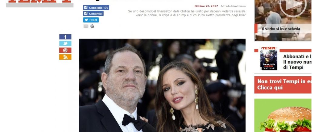 Harvey Weinsteins sexuelle Gewalt: Und schuld ist auch dafür Donald Trump - und die nicht-linke Wählerschaft?