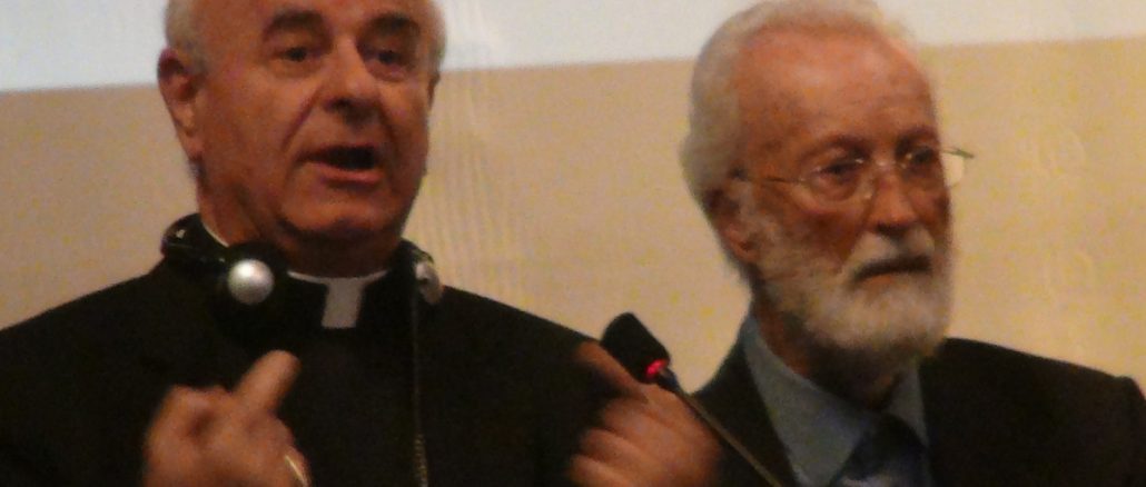 Kurienerzbischof Vincenzo Paglia und Eugenio Scalfari: "Papst Franziskus hat die Hölle abgeschafft".