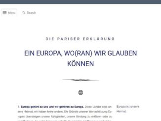 "Pariser Erklärung" - Intellektuelle fordern ein Ende des "falschen Europas" der Achtundsechziger und die Wiederentdeckung des wahren Europas