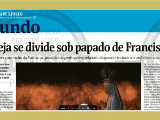 Die brasilianische Tageszeitung Folha de Sao Paulo gelangt beim Jahresrückblick zum Schluß, daß das Pontifikat von Papst Franziskus „die Kirche spaltet“.