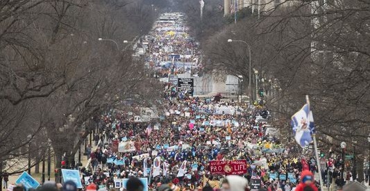 Der Marsch für das Leben "ist eine Bewegung der Liebe", so US-Präsident Donald Trump (im Bild der March for Life in Washington D.C.)