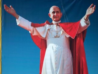 Heiligsprechung von Papst Paul VI. (1963-1978). Im Bild die Seligsprechung 2014.