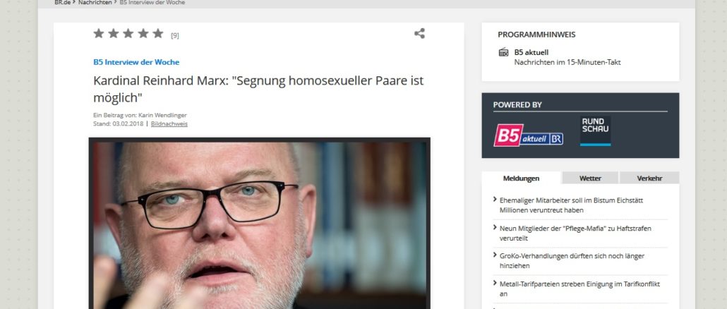 Kardinal Reinhard Marx BR Homosex