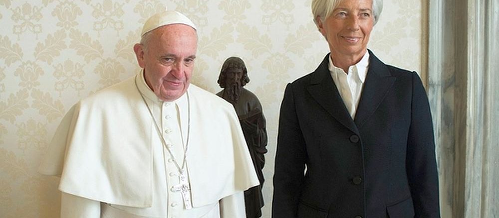 Papst Franziskus mit Christine Lagarde