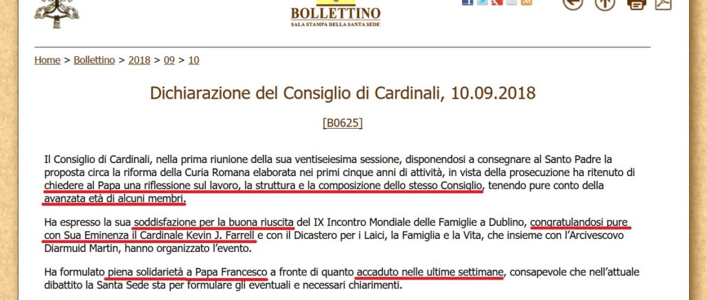 Papst Franziskus C9-Kardinalsrat