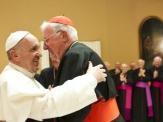 Papst Franziskus mit Kardinal Murphy-O'Connor. Stoppte Franziskus Ermittlungen der Glaubenskongregation in einem Mißbrauchsfalls gegen seinen Freund.