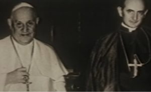 Johannes XXIII. mit Kardinal Montini