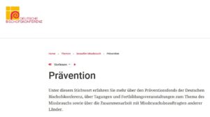 „Prävention“ im Verständnis der Deutschen Bischofskonferenz