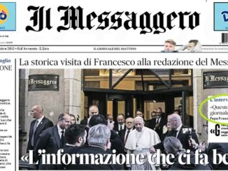 Papst Franziskus besuchte am Hochfest Mariä Empfängnis die Redaktion der auflagenstärksten römischen Tageszeitung.
