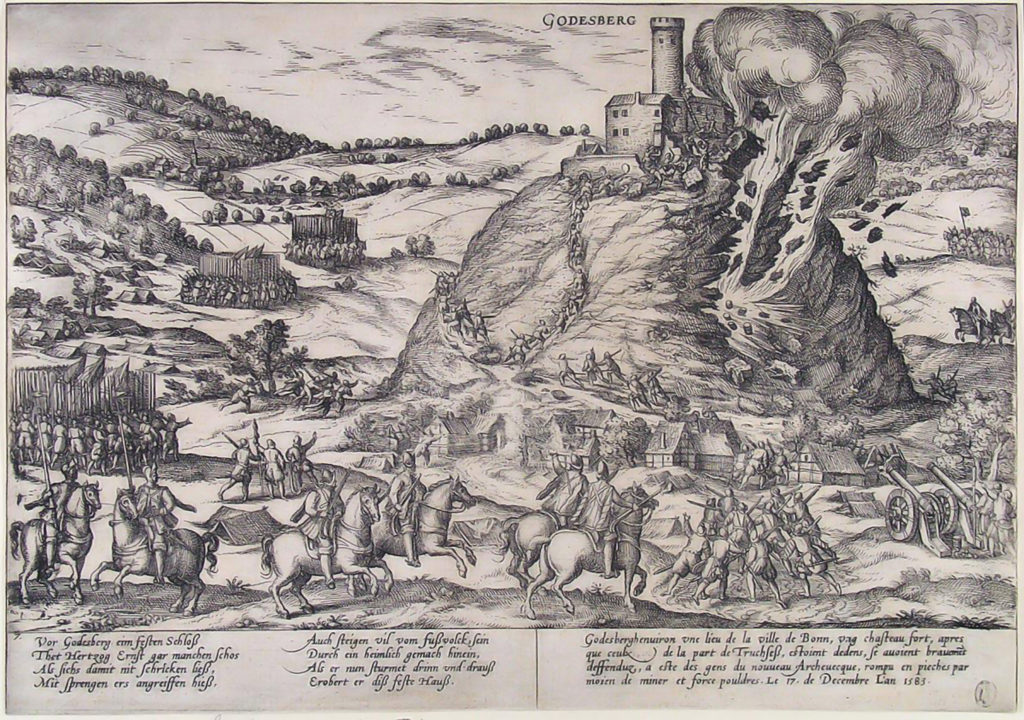 Eroberung und Zerstörung der Burg Godesberg bei Bonn 1583 im Truchsessischen Krieg