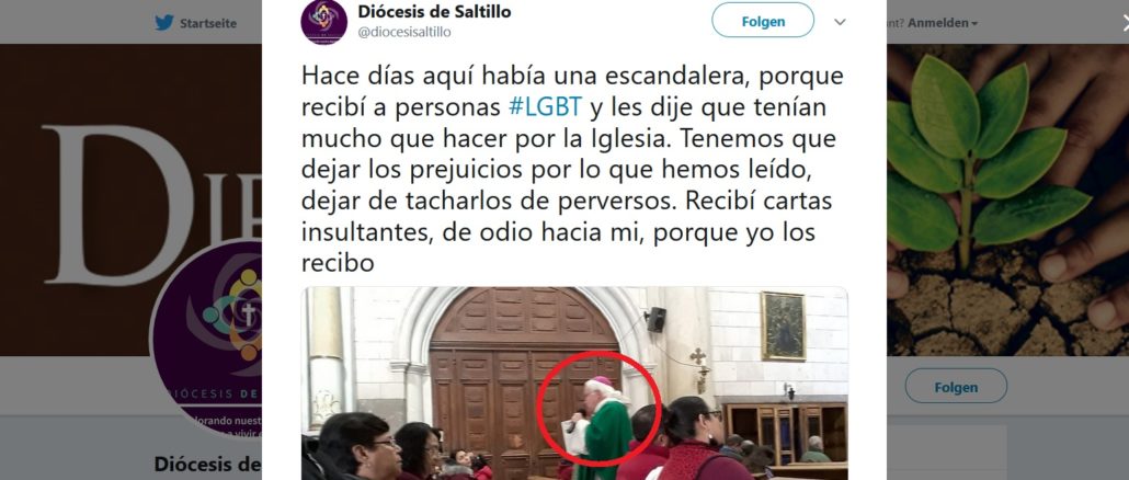 Tweet von „Homo-Bischof“ Vera Lopez.