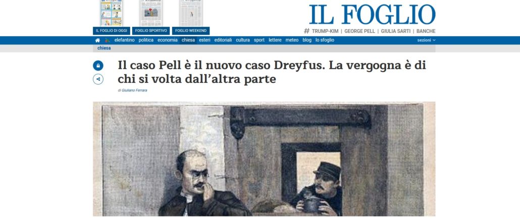 Giuliano Ferrara verteidigt Kardinal Pell gegen eine "skandalöse" Verurteilung.