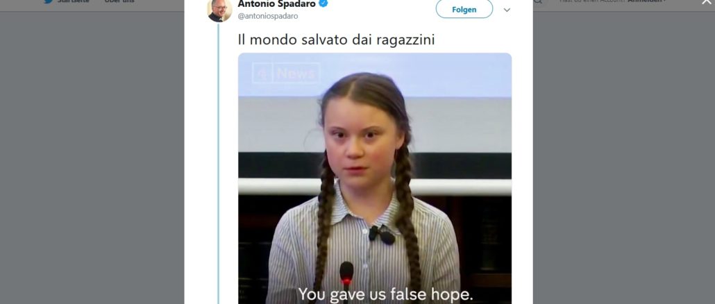 Klima-Idol Greta Thunberg auch im Vatikan unkritisch willkommen.