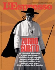 L'Espresso über Papst Franziskus: „Zorro subito“ statt „Santo subito“.