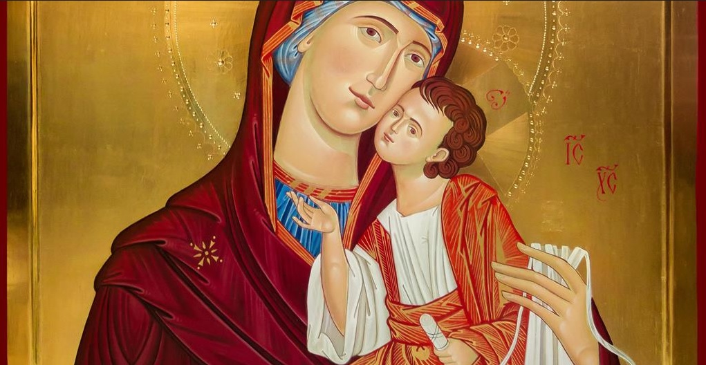 Maria mit Jesuskind: Die Gottesgebärerin, durch die das Heil in die Welt kam.
