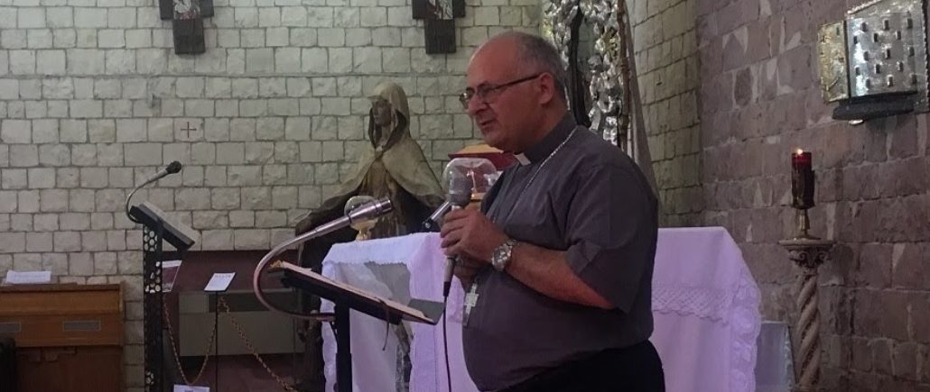 Erzbischof Massara, als er am vergangenen Freitag in der Seminarkirche die Ernennung bekanntgab.