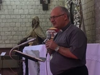 Erzbischof Massara, als er am vergangenen Freitag in der Seminarkirche die Ernennung bekanntgab.