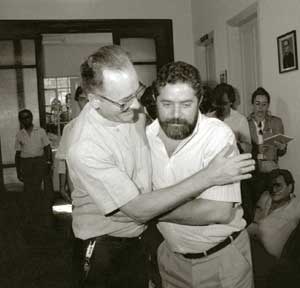 Hummes mit Lula da Silva 1989