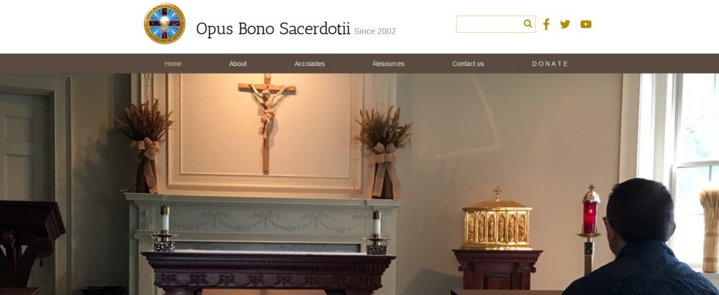 Internetauftritt des Opus Bono Sacerdotii