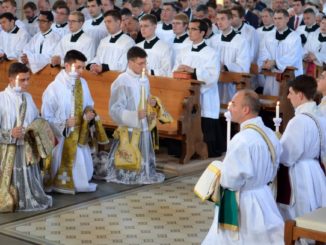 Priesterweihe 2019 von Kandiidaten des Priesterseminars der Petrusbruderschaft in Wigratzbad.