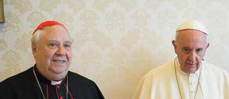 Bis 2018 Herr der Vatikanfinanzen: Kardinal Domenico Calcagno mit Papst Franziskus (2016).