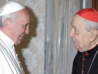 Achille Silvestrini mit Papst Franziskus