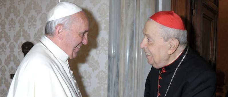 Achille Silvestrini mit Papst Franziskus