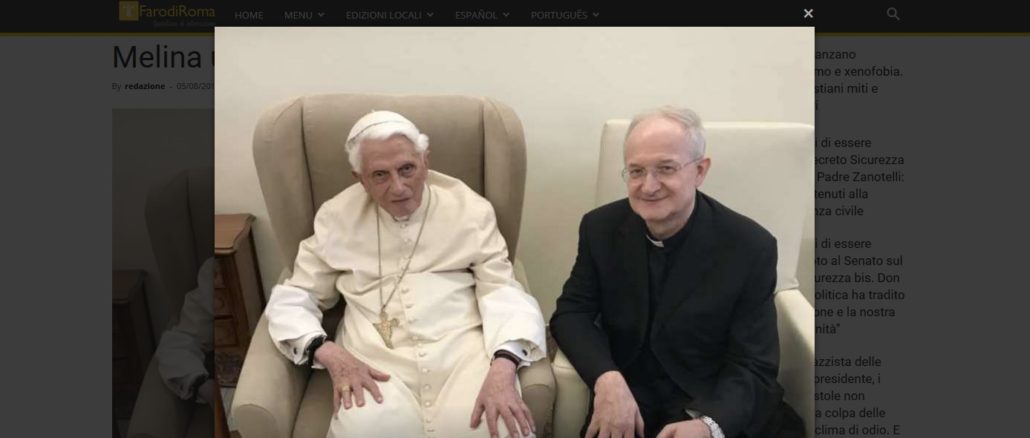 Benedikt XVI. ließ den vor die Tür gesetzten Msgr. Livio Melina zu sich kommen und sprach ihm seine Solidarität aus.
