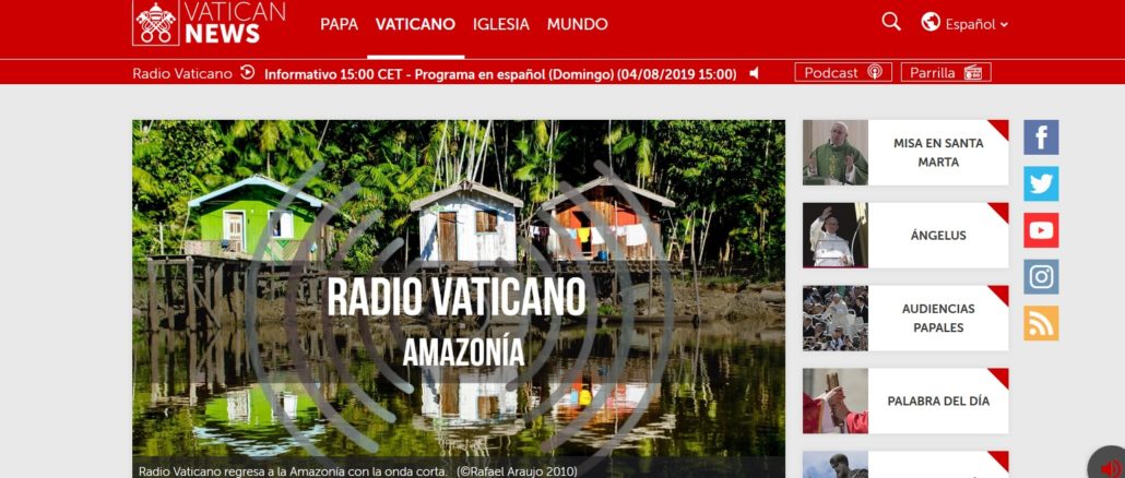 Radio Vatikan nimmt Kurzwellensendungen im Amazonas-Gebiet wieder auf.