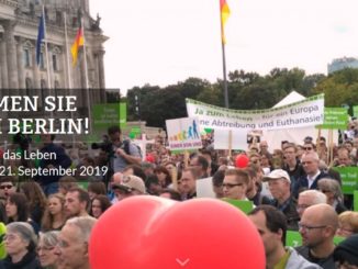 am 21. September findet in Berlin der Marsch für das Leben 2019 statt.
