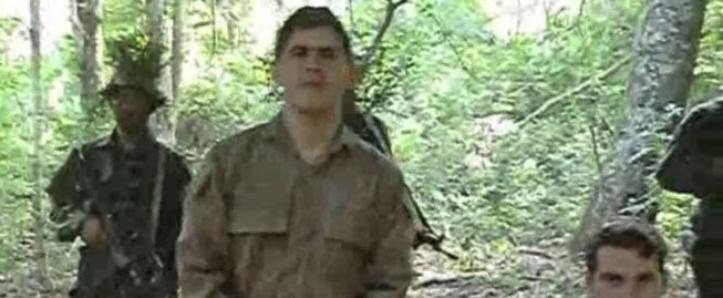Edelio Morinigo wurde im Juli 2014 von kommunistischen Terroristen entführt. Im Bild ein Ausschnitt aus einer Videobotschaft.