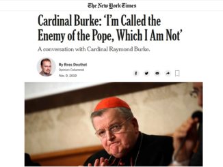 Kardinal Burke: „Wenn es um eine Frage der Wahrheit geht, kann ich nicht schweigen“.