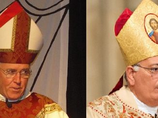 Bischof Malone (Buffalo, links) und Bischof DiMarzio (Brooklyn)