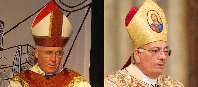 Bischof Malone (Buffalo, links) und Bischof DiMarzio (Brooklyn)