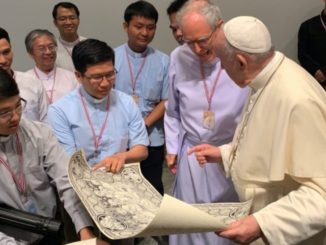 Papst Franziskus bei seiner Begegnung mit den Jesuiten Thailands am 22. November 2019 in Sampran.